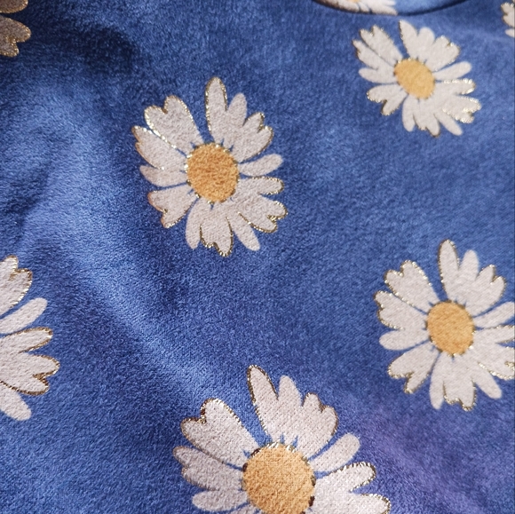 Daisy Suedette Dress Short Short Sleeve Relaxed Fit Dress Soft Sz Large 12 Girl - Picture 8 of 8